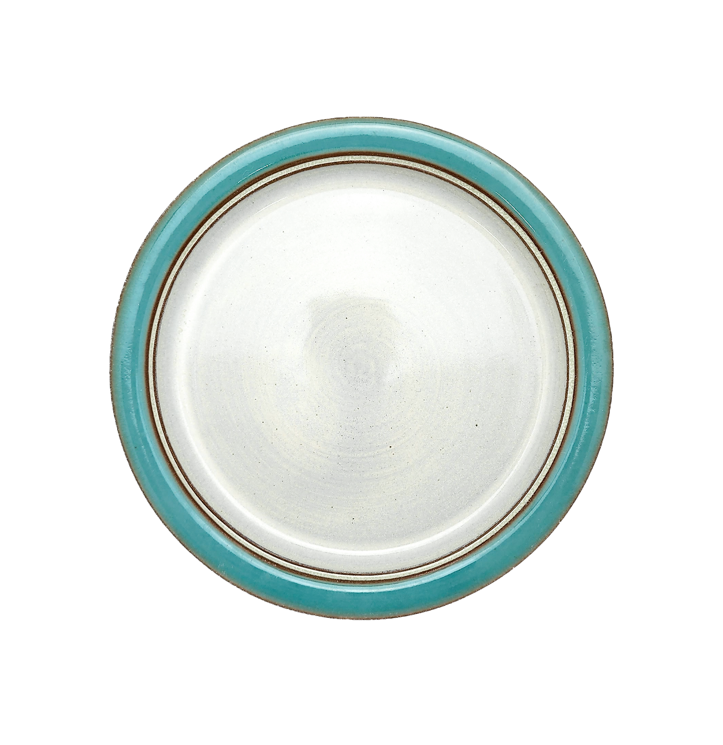 Image Description for Dinner Plate (10") in Sky Blue: A dinner plate from Clinton Pottery's Handmade Dinnerware Collection, featuring a serene and vibrant "Sky Blue" glaze. The 10-inch plate showcases a glossy finish with hues reminiscent of clear blue skies. Its generous size is perfect for serving substantial meals with a touch of tranquil elegance.